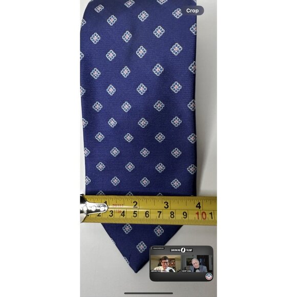 Brooks Brothers Silk Floral Tie Blue NWT 58” W 3.85 - Picture 7 of 9